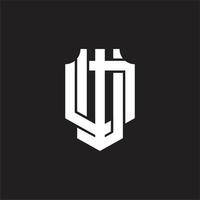 wd logotyp monogram design mall vektor