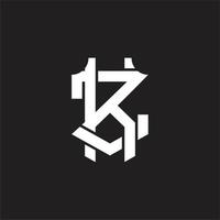 kz-Logo-Monogramm-Designvorlage vektor