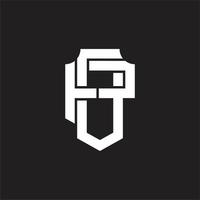 gp logotyp monogram design mall vektor