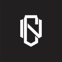 cn-Logo-Monogramm-Design-Vorlage vektor