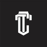 ct-Logo-Monogramm-Designvorlage vektor