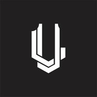 ul-Logo-Monogramm-Design-Vorlage vektor