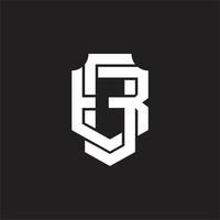 gb logotyp monogram design mall vektor