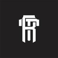 rt logotyp monogram design mall vektor