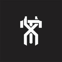 xt-Logo-Monogramm-Designvorlage vektor