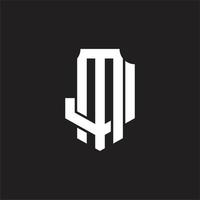 mj-Logo-Monogramm-Designvorlage vektor