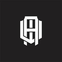 aw logotyp monogram design mall vektor