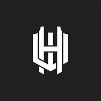 hw-Logo-Monogramm-Designvorlage vektor