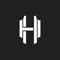 hh logotyp monogram design mall vektor