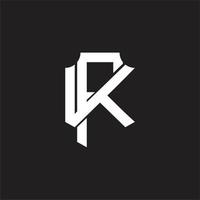 fk logotyp monogram design mall vektor