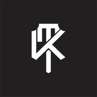 tk-Logo-Monogramm-Design-Vorlage vektor