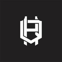 hq logotyp monogram design mall vektor