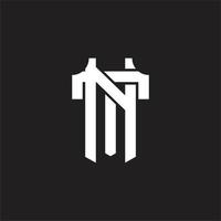 nt logotyp monogram design mall vektor