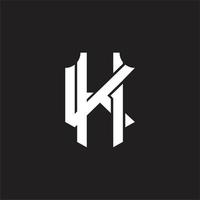 hk-Logo-Monogramm-Design-Vorlage vektor