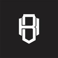 bh-Logo-Monogramm-Design-Vorlage vektor