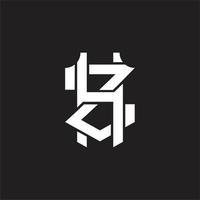 hz-Logo-Monogramm-Design-Vorlage vektor