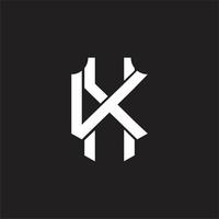 xk logotyp monogram design mall vektor