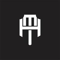 th logotyp monogram design mall vektor