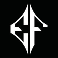 ef-Logo-Monogramm mit Designvorlage in Rautenform vektor