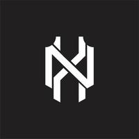 xn logotyp monogram design mall vektor