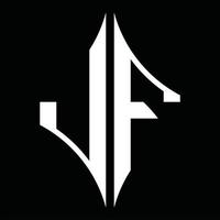 lf-Logo-Monogramm mit Rautenform-Designvorlage vektor