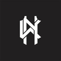 nk logotyp monogram design mall vektor