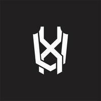 xv logotyp monogram design mall vektor