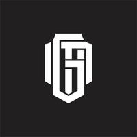 gm-Logo-Monogramm-Design-Vorlage vektor