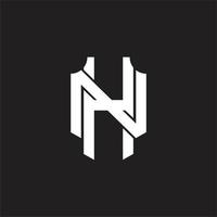 hn-Logo-Monogramm-Design-Vorlage vektor