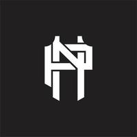 np logotyp monogram design mall vektor