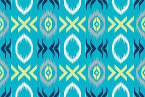 Ethno-Ikat-Dreieck Batik Textil Musterdesign digitales Vektordesign für Druck Saree Kurti Borneo Stoffrand Pinselsymbole Farbfelder Baumwolle vektor