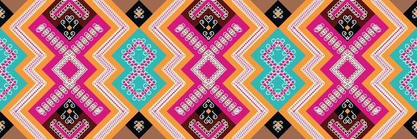 etnisk aztec ikat sömlös mönster textil- ikat damast- sömlös mönster digital vektor design för skriva ut saree kurti borneo tyg aztec borsta symboler färgrutor fest ha på sig