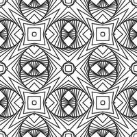 wellenförmige 3D-Linien abstraktes nahtloses Muster. auf weißem Hintergrund. geometrische Formen aus den schwarzen Linien. vektor