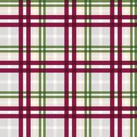 Buffalo Plaid Pattern Design Textil ist ein gemusterter Stoff, der aus überkreuzten, horizontalen und vertikalen Bändern in mehreren Farben besteht. Tartans gelten als kulturelle Ikone Schottlands. vektor