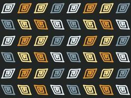 Rhombus Freihandzeichnung indianischer Stoff nahtloses Musterdesign ethnischer aztekischer Stoffteppich Mandala-Ornament einheimischer Boho-Chevron-Textil. vektor