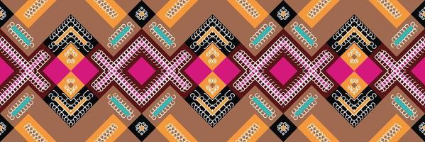 etnisk aztec ikat sömlös mönster textil- ikat blommig sömlös mönster digital vektor design för skriva ut saree kurti borneo tyg aztec borsta symboler färgrutor designer