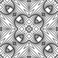 nahtloses 3D-Streifenmuster auf weißem Hintergrund. geometrische Formen aus den schwarzen Linien. vektor