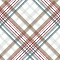 Gingham-Muster Nahtloses Textil Die resultierenden Farbblöcke wiederholen sich vertikal und horizontal in einem unverwechselbaren Muster aus Quadraten und Linien, das als Sett bekannt ist. Tartan wird oft als Plaid bezeichnet vektor