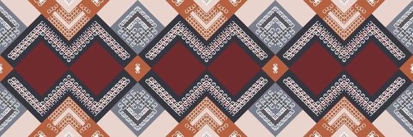 ethnisches aztekisches ikat nahtloses muster textil philippinisches ikat nahtloses muster digitales vektordesign für druck saree kurti borneo stoff aztekische bürstensymbole muster baumwolle vektor