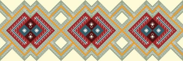 ethnische indische Drucke und Muster. Traditionelles Musterdesign Es ist ein Muster, das durch die Kombination geometrischer Formen entsteht. Design für den Druck. Einsatz in der Modebranche. vektor