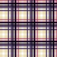 Karomuster-Designstruktur Die resultierenden Farbblöcke wiederholen sich vertikal und horizontal in einem unverwechselbaren Muster aus Quadraten und Linien, das als Sett bekannt ist. Tartan wird oft als Plaid bezeichnet vektor