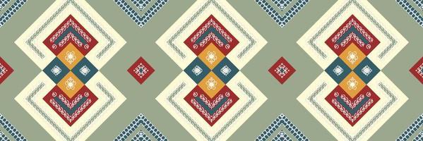 indisches ethnisches Designmuster. traditionelle ethnische mustervektoren es ist ein muster, das durch die kombination geometrischer formen entsteht. Design für den Druck. Einsatz in der Modebranche. vektor