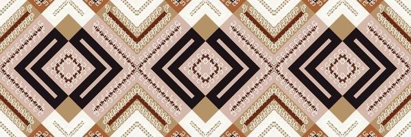 ethnisches aztekisches ikat nahtloses muster textil philippinisches ikat nahtloses muster digitales vektordesign für druck saree kurti borneo stoff aztekische bürste symbole muster designer vektor