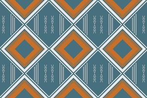 ethnisches Muster. Ikat nahtlose Volksstickerei, traditionelle gemusterte Kunst der amerikanischen Ureinwohner. Es ist ein Muster, das durch die Kombination geometrischer Formen entsteht. Design für den Druck. Einsatz in der Modebranche. vektor