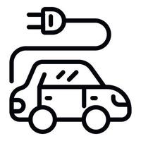 Symbol Umrissvektor für Elektroautos. Ökologie Energie vektor