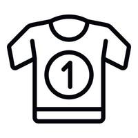 Fußball-T-Shirt-Symbol Umrissvektor. sportliches Spiel vektor