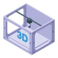 stor 3d skrivare ikon isometrisk vektor. bil industri vektor