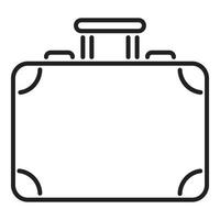 Reisetasche Symbol Umriss Vektor. Flughafentransfer vektor