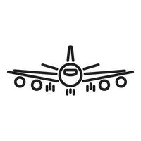 Flugzeug-Symbol Umrissvektor. Flughafentransfer vektor