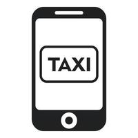 Smartphone-Taxi-Service-Symbol einfacher Vektor. Flughafentransfer vektor